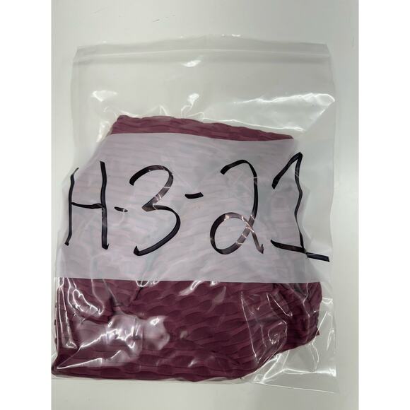 New Mix Womens Leggings Size Large/XL Pink Ruched Honeycomb - Picture 10 of 10